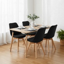 Modern Velvet Dining Chairs Set of 4/2/1 Kitchen Living Room Chair Wooden Legs