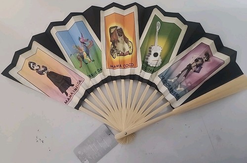 Disney Pixar 2024 Coco Día de los Muertos Calaveras Grande Plegable Ventilador de Mano 25" NUEVO - Imagen 1 de 10