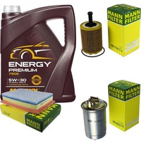 Inspektionspaket 5L Mannol Energy Premium 5W-30 FüR VW Sharan 1.9 TDI 2.0 Seat