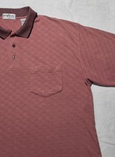 Vintage Penguin Sport Textured Jacquard Polo Shirt Men's Extra Large XL 1990s