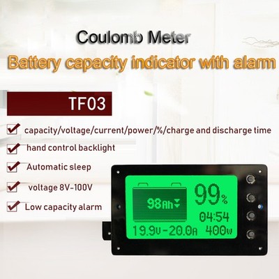 350A coulomb meter Batterie monitor AH SOC CAR RV Remaining Capacity lead-acid