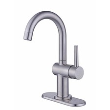 Glacier Bay Dorind Single Hole 1-Handle High-Arc Bathroom Faucet Brushed Nickel