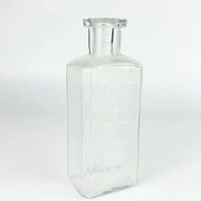 Holy Water Cross Bottle TCW Co Embossed No Chips