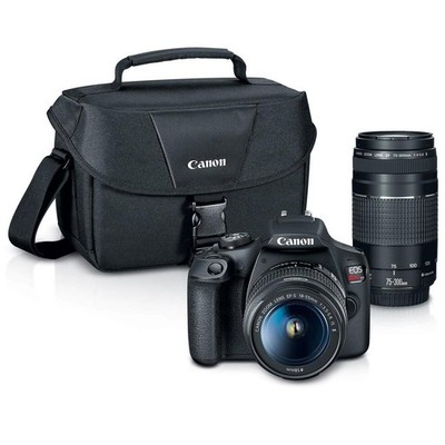 Canon EOS Rebel T7 DSLR Camera with EF-S 18-55mm f/3.5-5.6 IS II Lens and EF 75-