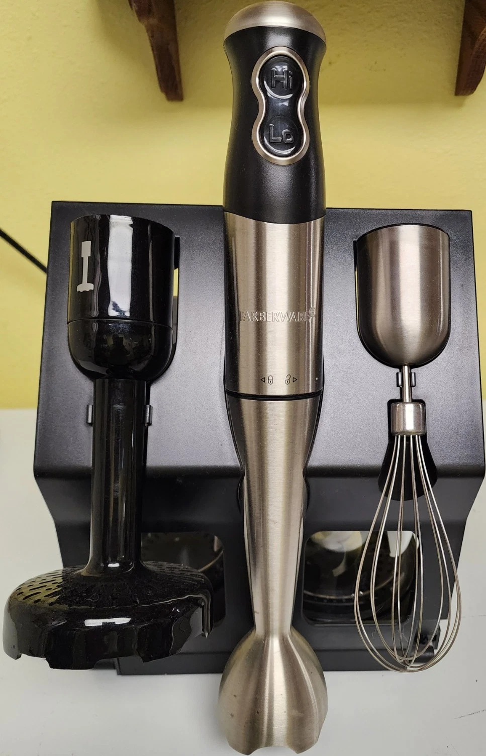 Farberware 201627 Handheld Immersion Blender Set Stainless Steel, 5 Attachments