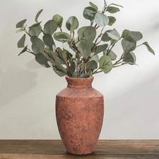 Wancetang Terracotta Vase, 10 Inch Large Ceramic Flower Vases Rustic Farmhous...