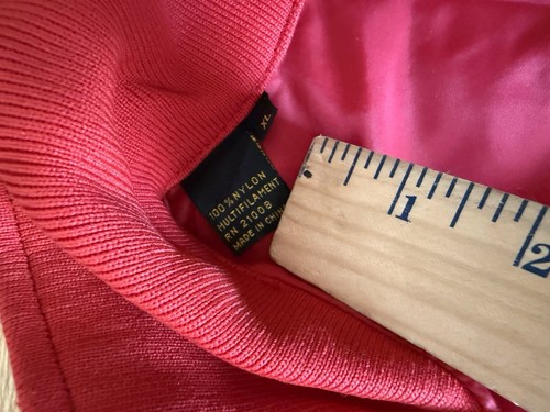 Vintage Lacoste Izod Jacket Mens XL Red Bomber Full Zip Light Weight 80’s - Picture 4 of 8