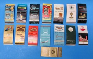 Vintage Matchbook Cover Lot: Las Vegas Casinos Airlines Cars Old School Flamingo