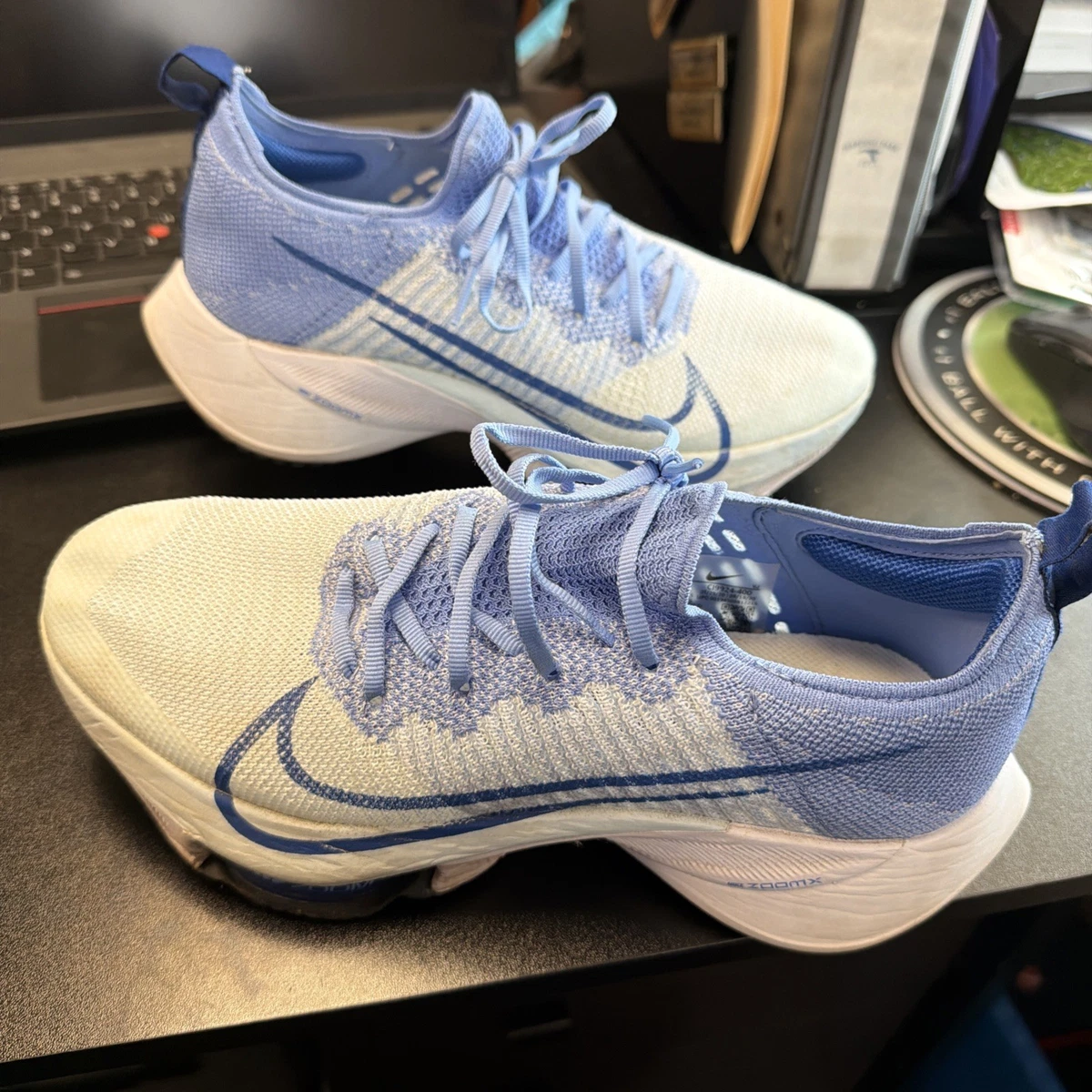 Nike Air Zoom Tempo NEXT% Flyknit Blue White W for sale | eBay