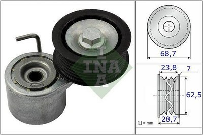 INA 534 0487 10 Spannarm Keilrippenriemen Ø68.7mm für VW Touareg (7P5, 7P6)
