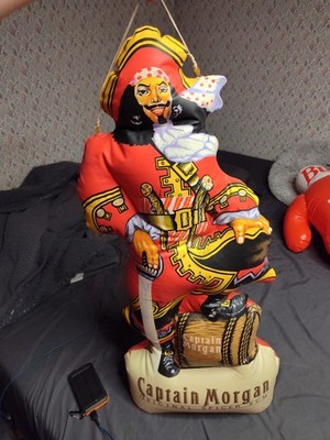 Vintage Captain Morgan Spiced Rum Inflatable Mascot Bar Display Promo ~34''