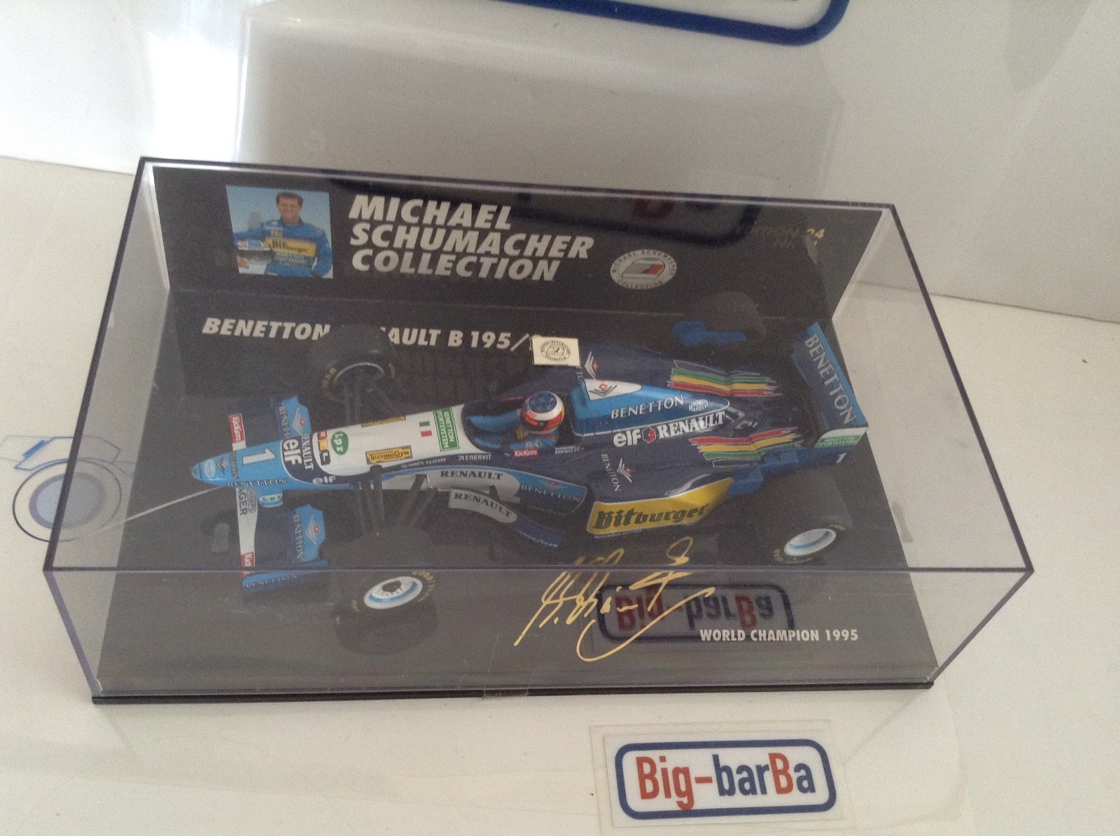 🔥Lot vintage🚗 SCHUMACHER COLLECTION BENETTON RENAULT B 195 1/24 🔥SCONTI 🏝️