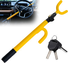 Ultra Secure Car Steering Wheel Lock No Scratch Dual Locking Hooks Anti Theft