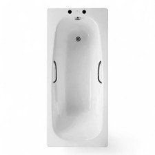 Roca 1500x700 Steel Bath White Anti-Slip 1500mm Carla Plus A2376L3000 (No Grips)