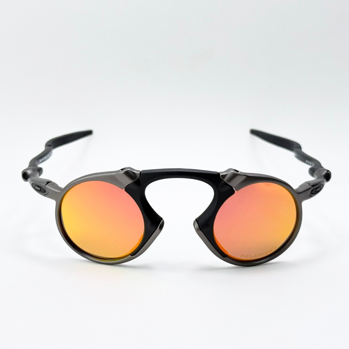 Oakley Madman OO6019 X-Metal Dark Carbon Ruby Polarized Sunglasses