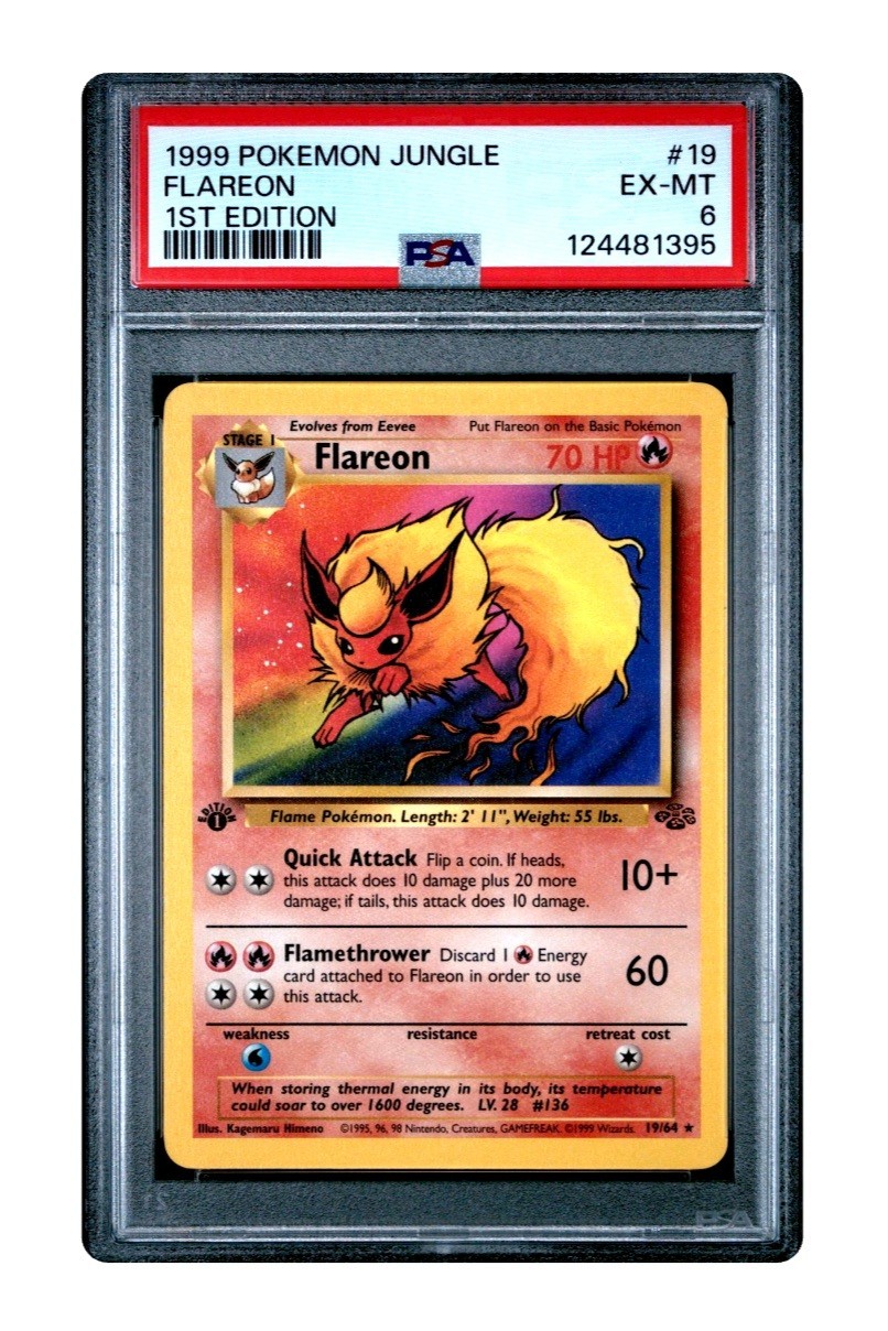 1999 POKÉMON JUNGLE 1ST EDITION #3 FLAREON PSA 6 EXCELLENT-MINT RARE 💎