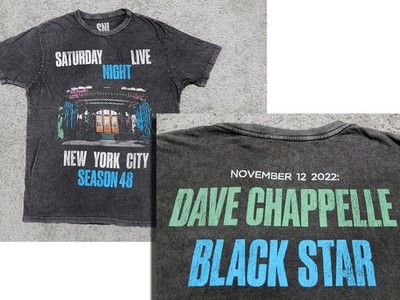 SNL 2022 Dave Chappelle x Black Star t-shirt sz L saturday night live Season 48