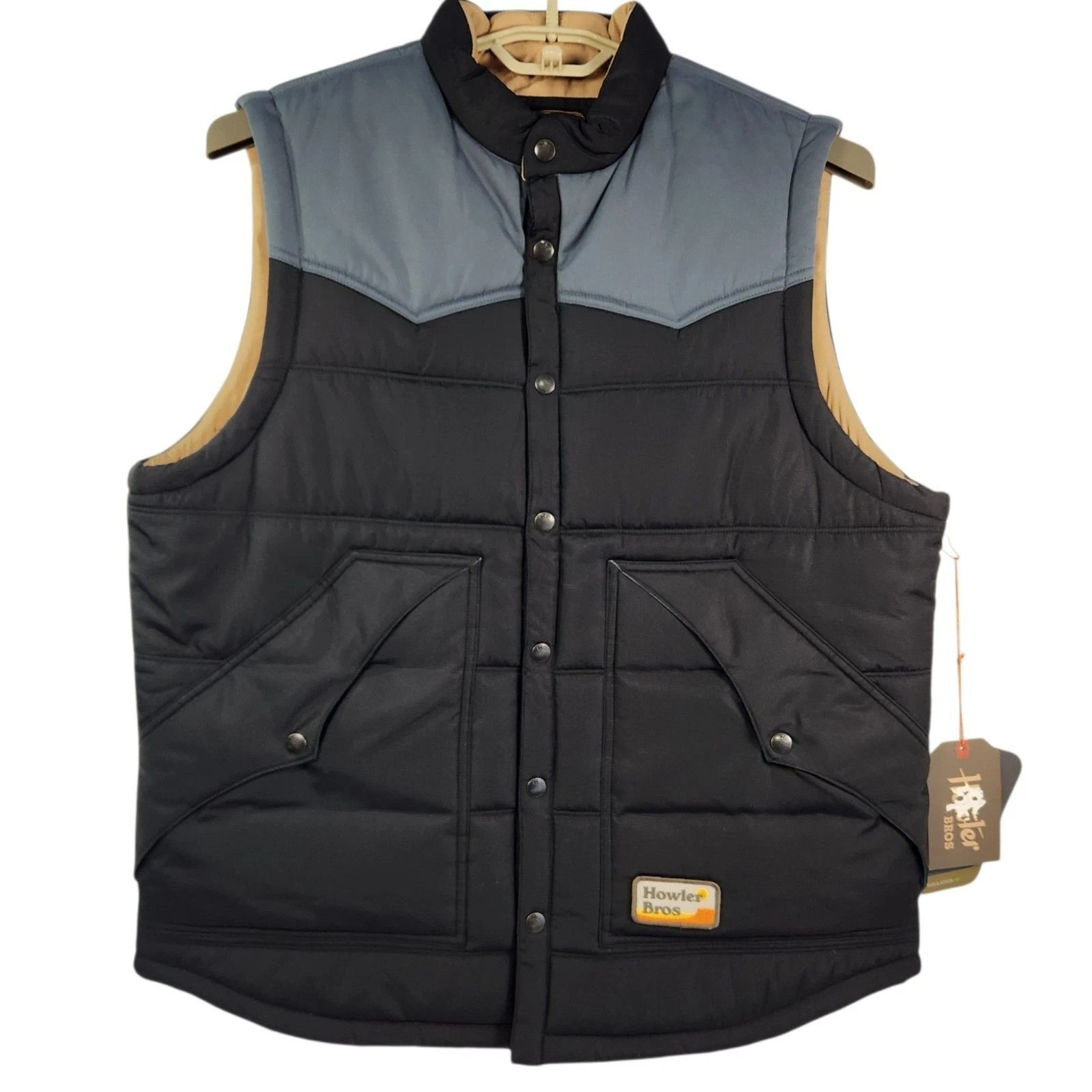 Howler Bros Rounder Vest Mens Large Black Blue Primaloft Fly Fishing Outdoors