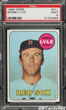 1969 Topps #311 SPARKY LYLE RC! PSA 9 MINT Red Sox Cy Young Award!  3-Time AS!