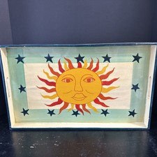 Hand Painted Sun Tray Size In Photos
