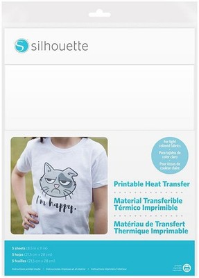 Silhouette Of America Silhouette Printable Heat Transfer Material 8.5''X11'' 5/Pkg