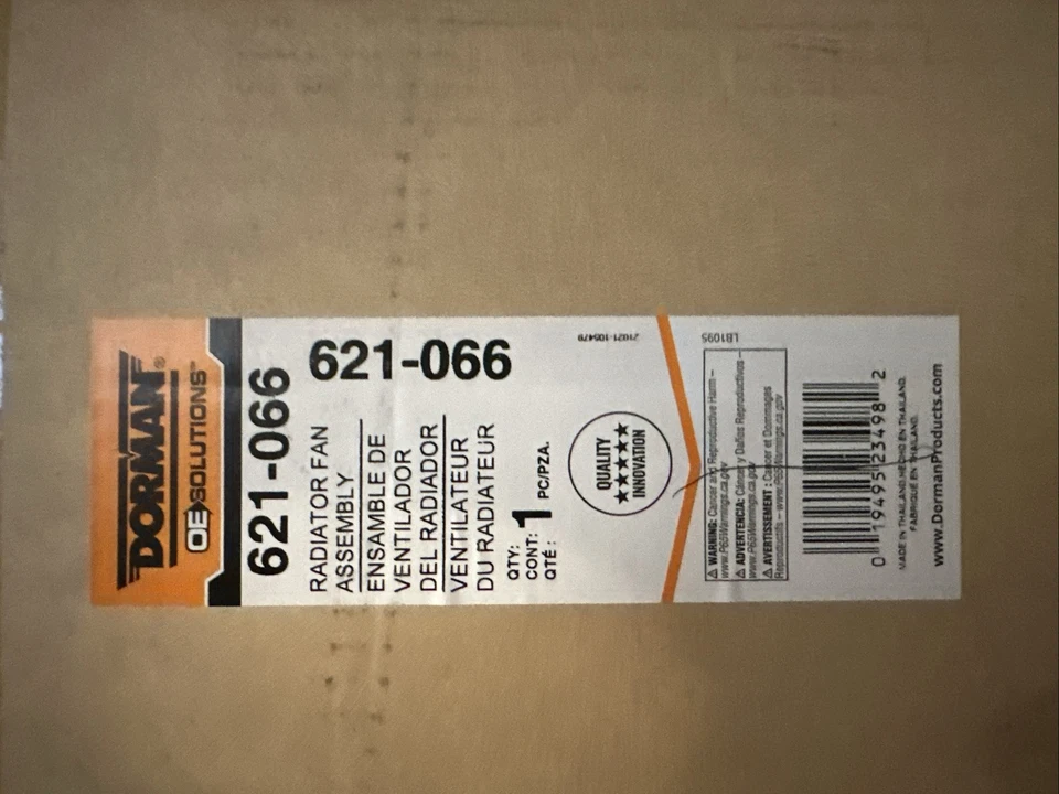 Conjunto de ventilador de radiador Dorman 621-066 para Toyota Sienna 2006 Foto 2 de 2