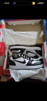Nike Ebernon Low Prem White Black Wolf Grey Men's Size US 10
