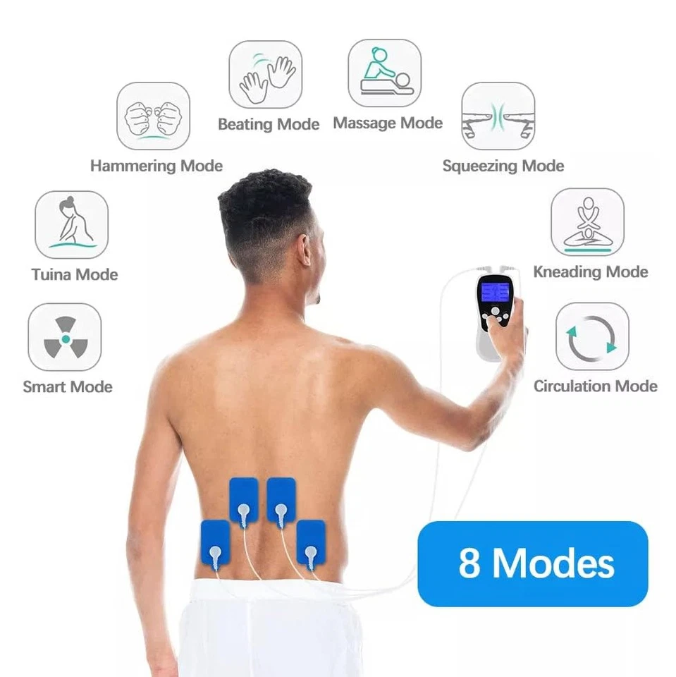 TENS Geräte Schmerztherapie 8 Modi Akupunkt-Massagegeräte Digital Reizstromgerät - Bild 3 von 4
