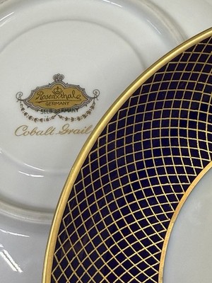 Vintage Rare Rosenthal Germany Cobalt Grail Saucers Set of 5 Discontinued