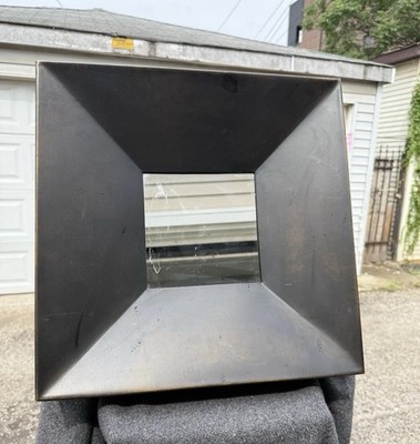 Rory II Mirror Crate & Barrel Aged Metal, Box Style Discontinued Wall Decor 15 