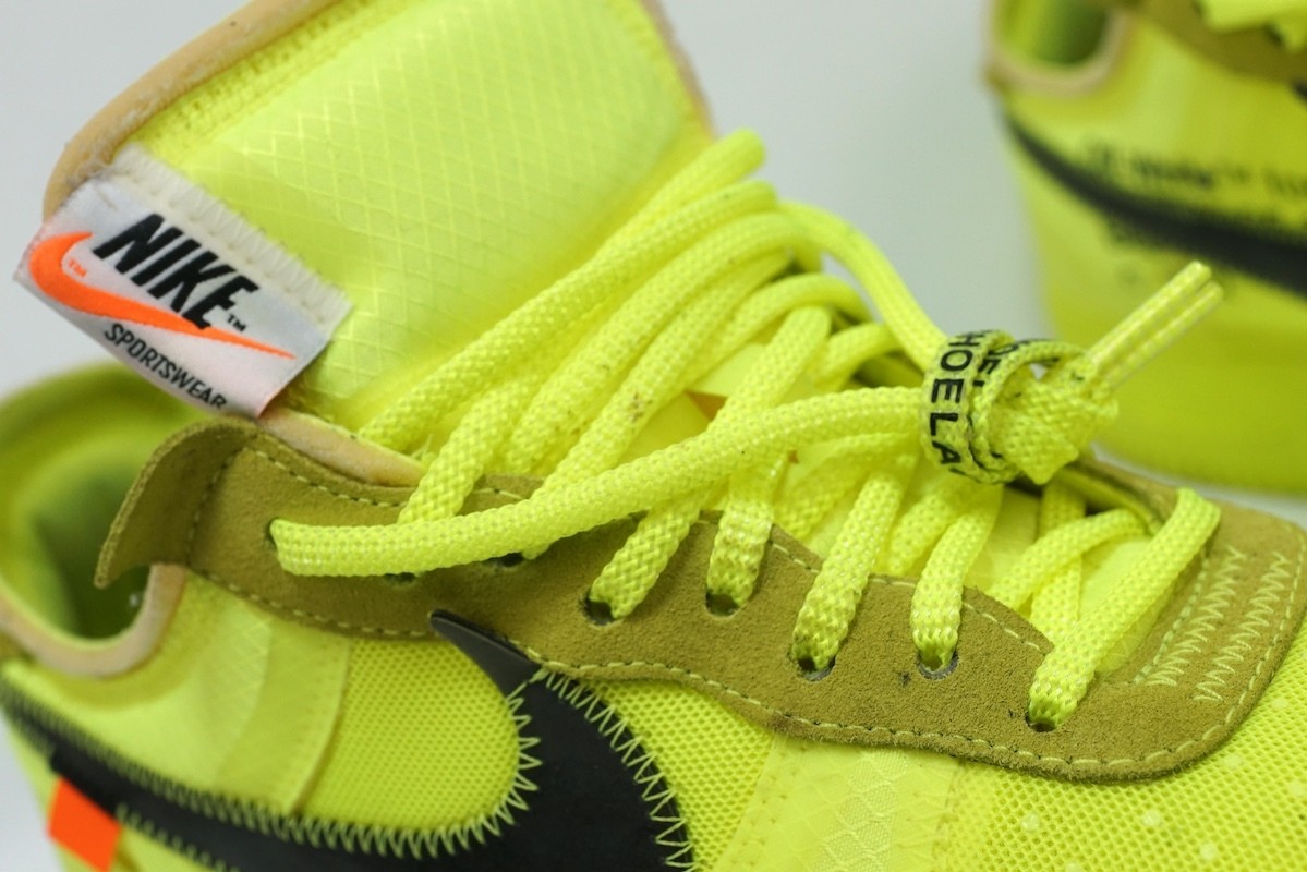 2018 OFF WHITE NIKE THE 10 AIR FORCE 1 Low Cut Sneaker Volt  US10.5 (approx. 28. thumbnail 7