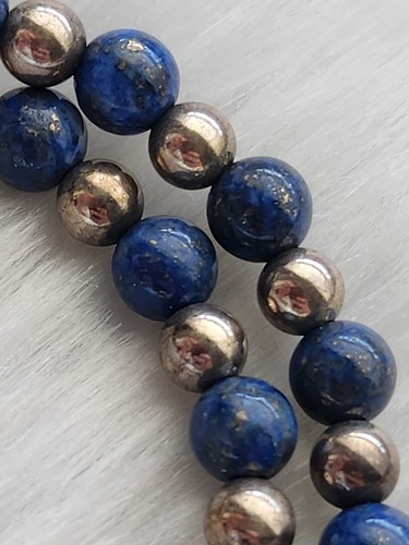 Corazon Carolyn Pollack Sterling Silver Lapis Lazuli Beads Southwestern Necklace - Foto 12 di 16