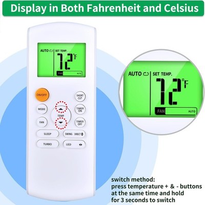 Remote Control For Senville SENA-18HF-Z SENA-30HF SENA-36HF SENA-36HF-Z