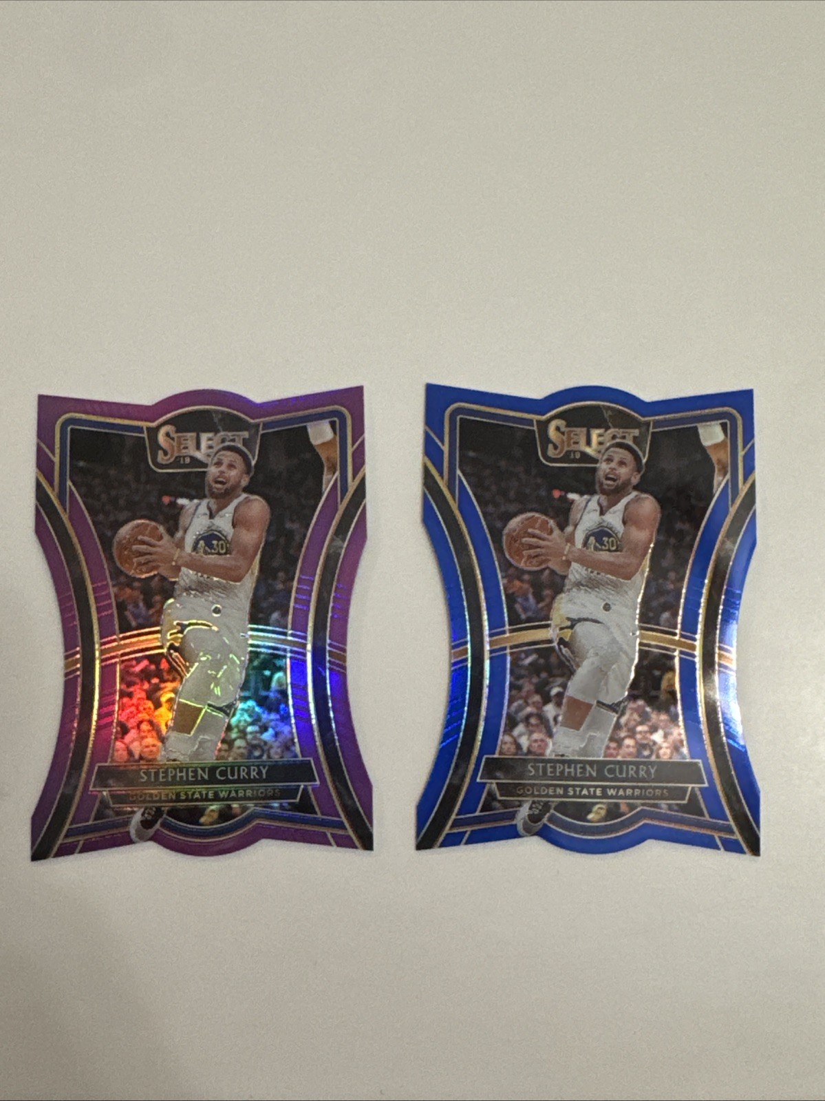 2019-20 Panini Select Steph Curry Die Cut Purple /99 & Blue /249 #119