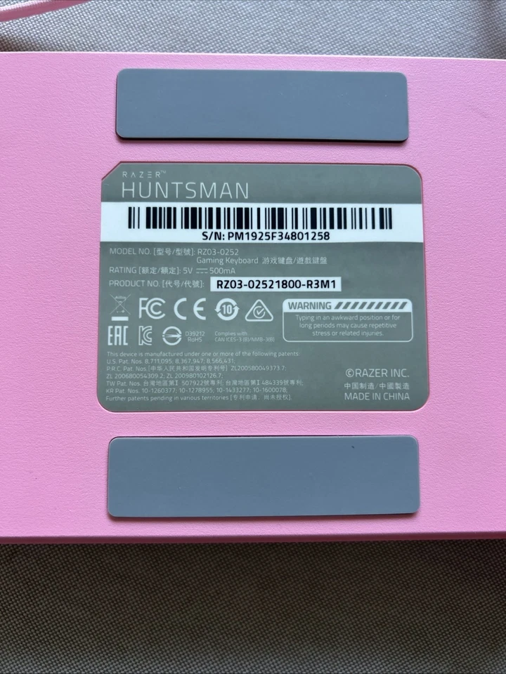 Razer Huntsman RZ03 0252 Mechanical Wired Keyboard Pink - Image 4 of 4