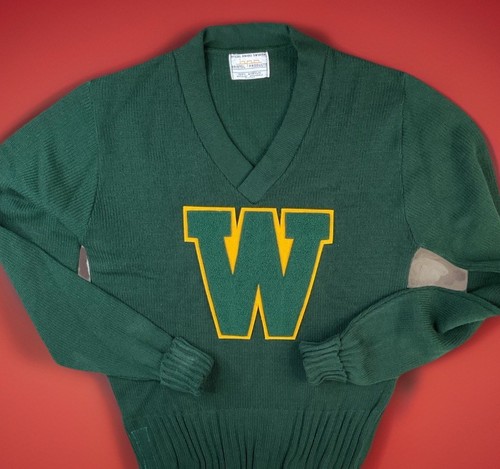 Suéter Vintage BPC Letterman Años 50 60 Bristol Productos Premio Oficial W Talla 44