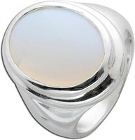 Mondstein Ring Sterling Silber 925 Weiß Rose Hellblauer Edelstein 16