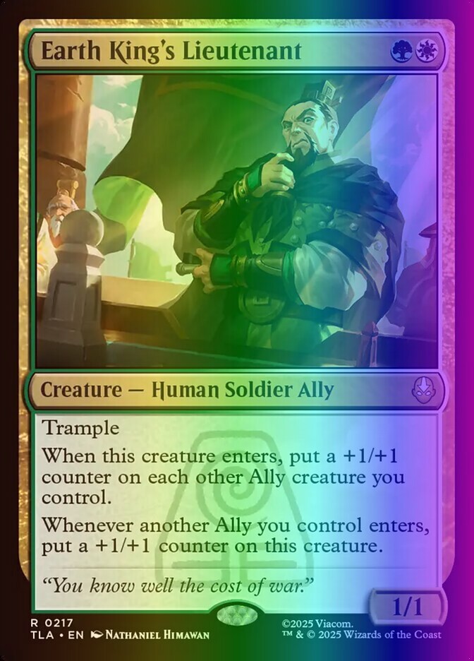 MTG Earth King's Lieutenant (217/447) Avatar The Last Airbender NM FOIL