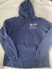 Nasa Hooded Sweatshirt - Navy Blue - Size Large
