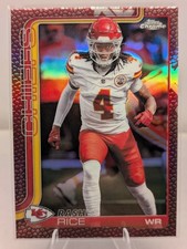 2025 Topps Chrome Football Rashee Rice #147 Pigskin Refractor Chiefs