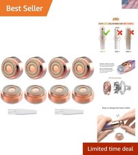 8 Pack of 18K Rose Gold Replacement Heads for Smooth Facial Hair Removal