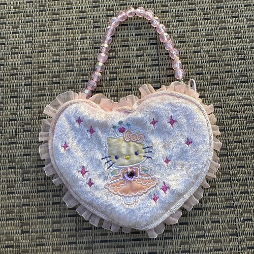Hello Kitty Sanrio Coin Purse Velvet Beaded Ballerina Tulle Vintage Collectable