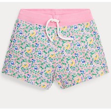 New Polo Ralph Lauren Floral French Terry Girl's Short Large 12-14