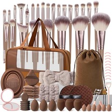 72Pcs Brown Makeup Brushes Set Professional with Case 72Pcs, 89K