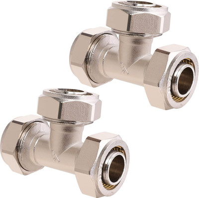 2PCS 3/4   Tee Air Piping Fittings, 3/4   Tubing X 3/4   Tubing X 3/4   Tubing,