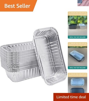 Effortless Grilling: 20-Pack Disposable Aluminum Drip Pans for Char-Broil Grills