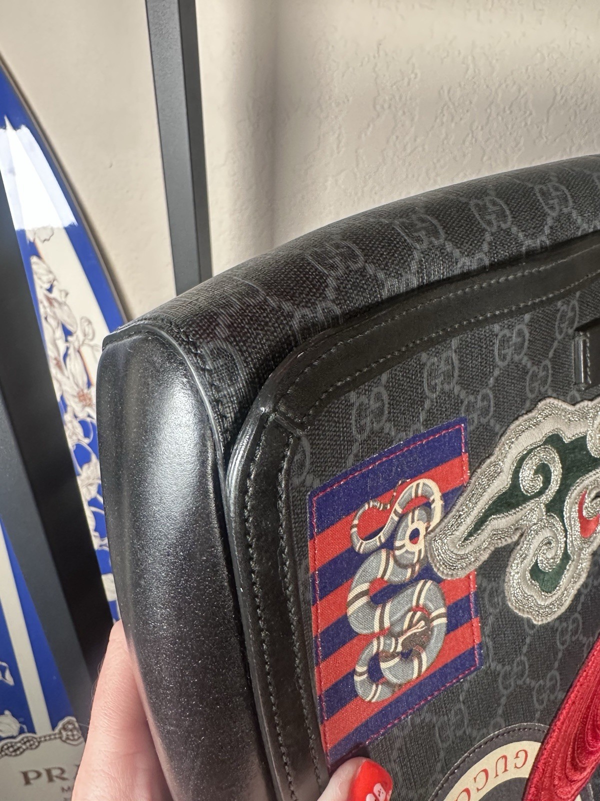 Authentic Gucci Supreme Messenger Patchwork Tote … - image 10