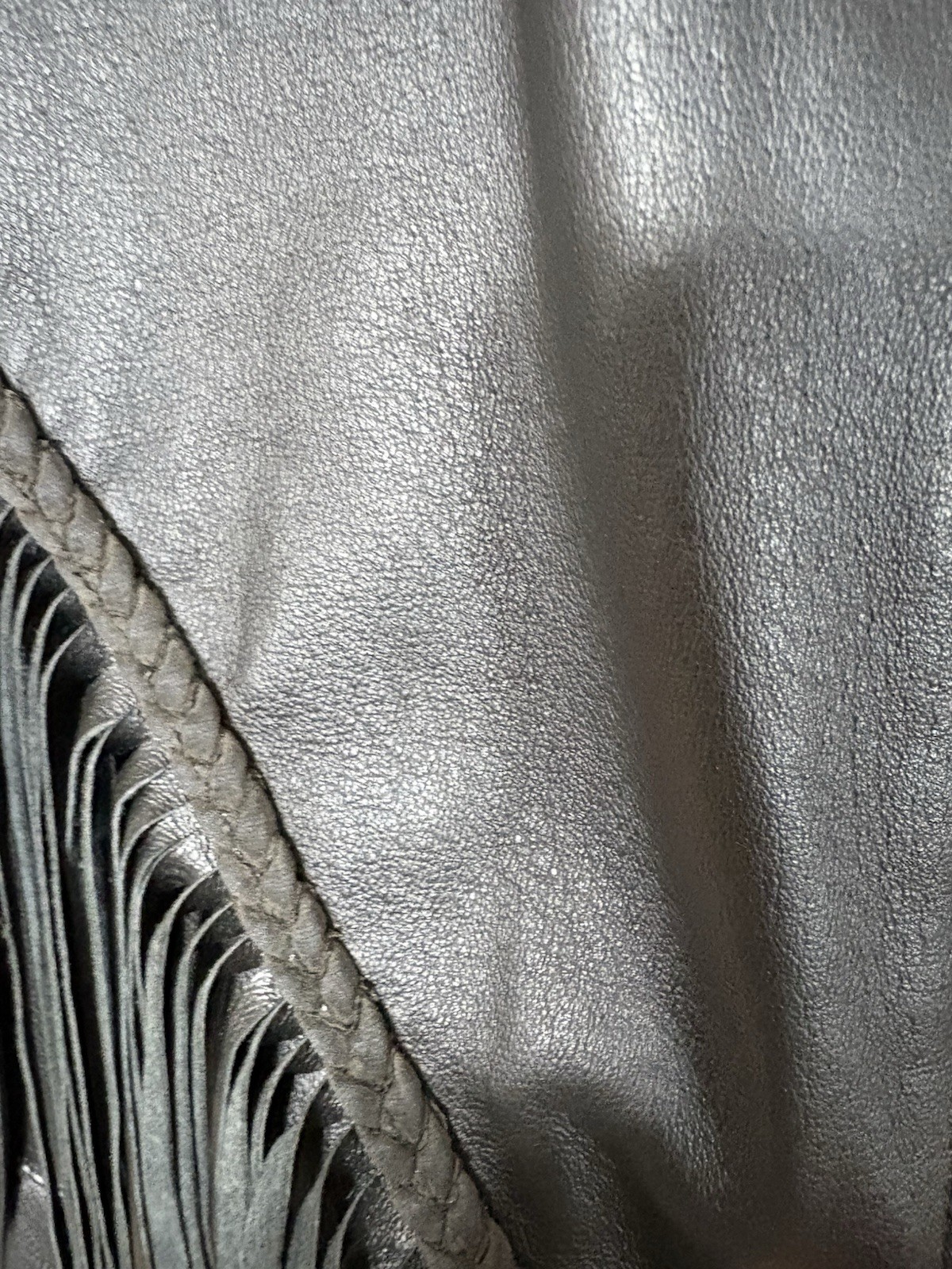 USA Bikers Dream Apparel size XXXL Women Black Leather Fringe Biker Jacket