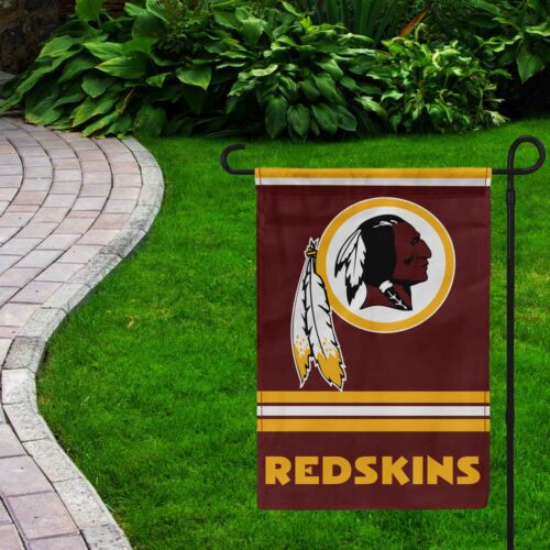 Pour les fans de football des Washington Redskins 12 x 18 pouces drapeau de jardin bannière double face - Photo 1/1