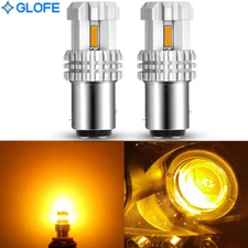 GLOFE 1157 Amber Yellow LED Turn Signal Indicator Parking Light Bulbs CANBUS XD